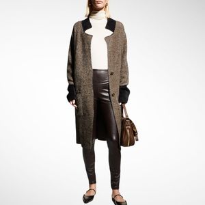 LYSSE VEGAN LEATHER DOUBLE EXPRESSO LEGGINGS SIZE LARGE